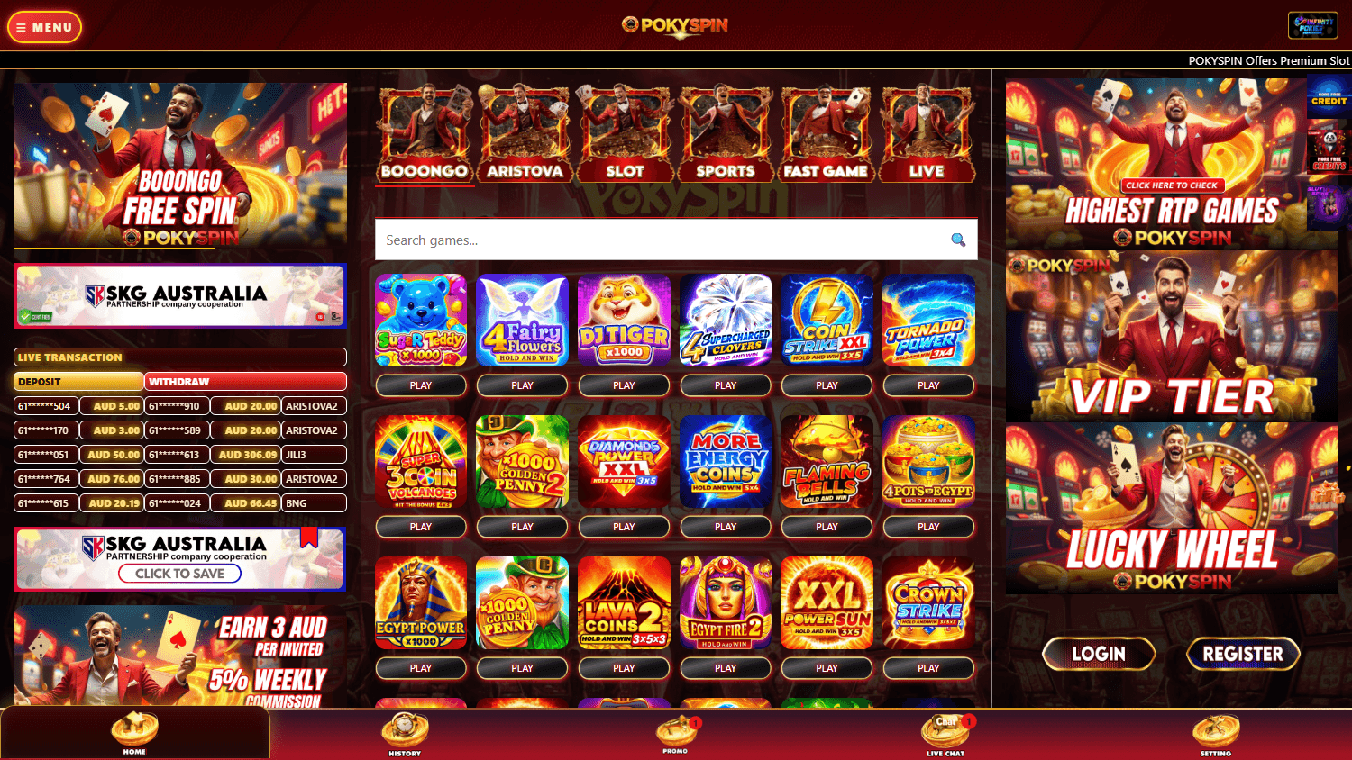 pokyspin_casino_homepage_desktop