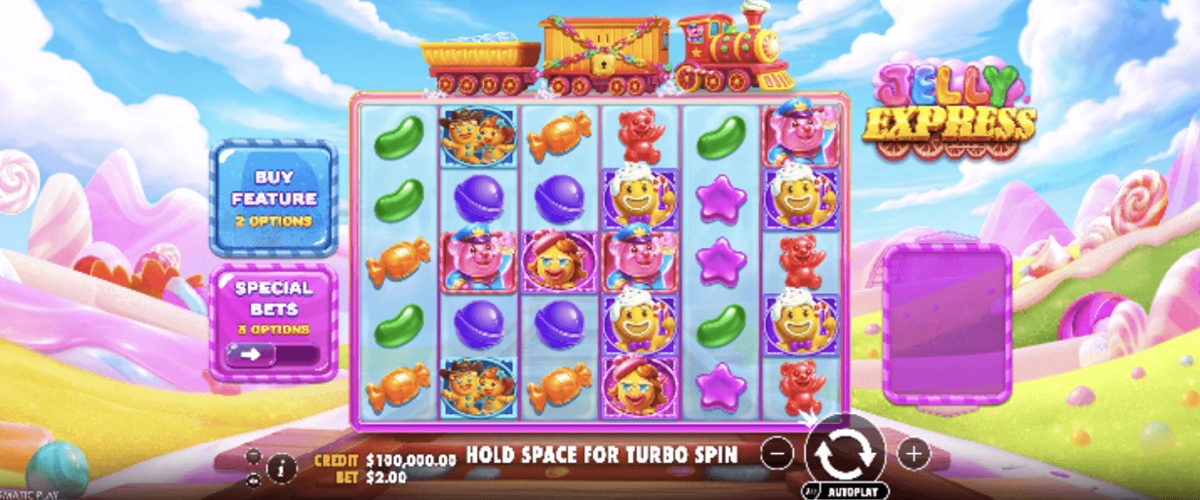 Jelly Express is a fun, sweet-themed slot offered by Pragmatic Play