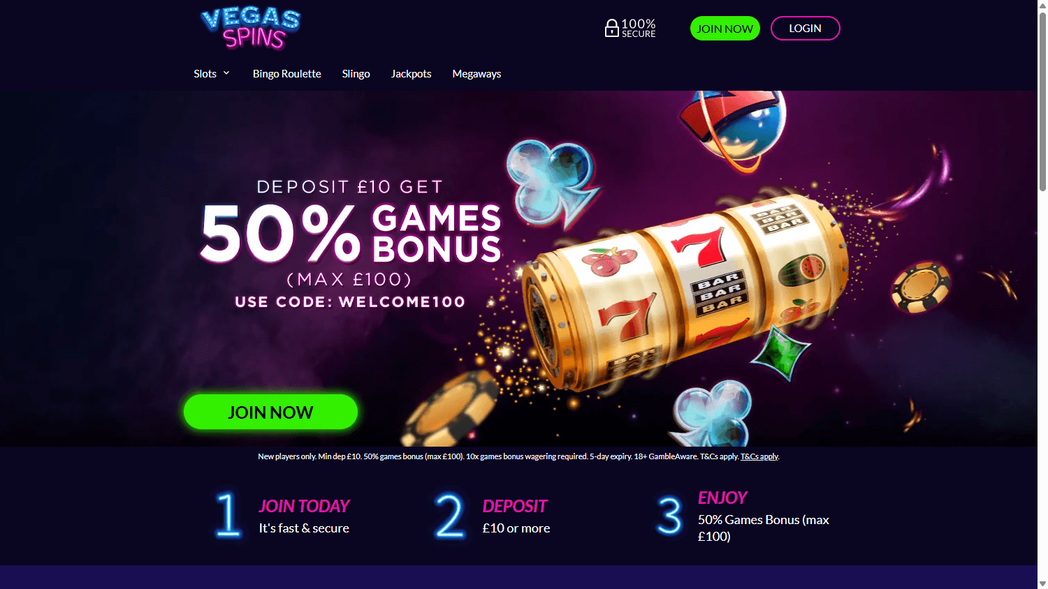 Vegas_Spins_Casino_homepage_desktop