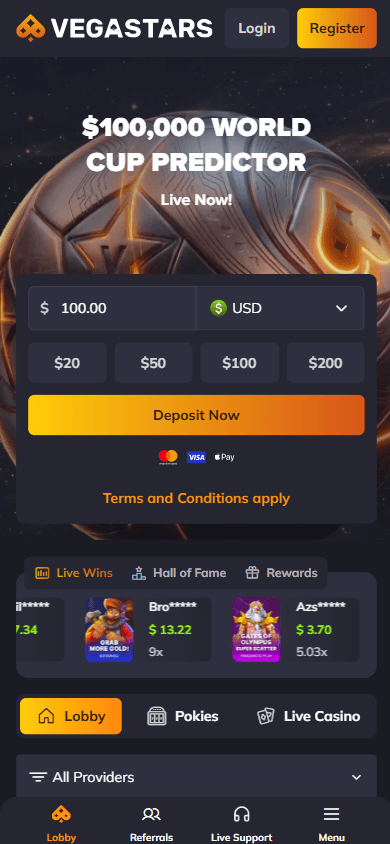 vegastars_casino_homepage_mobile