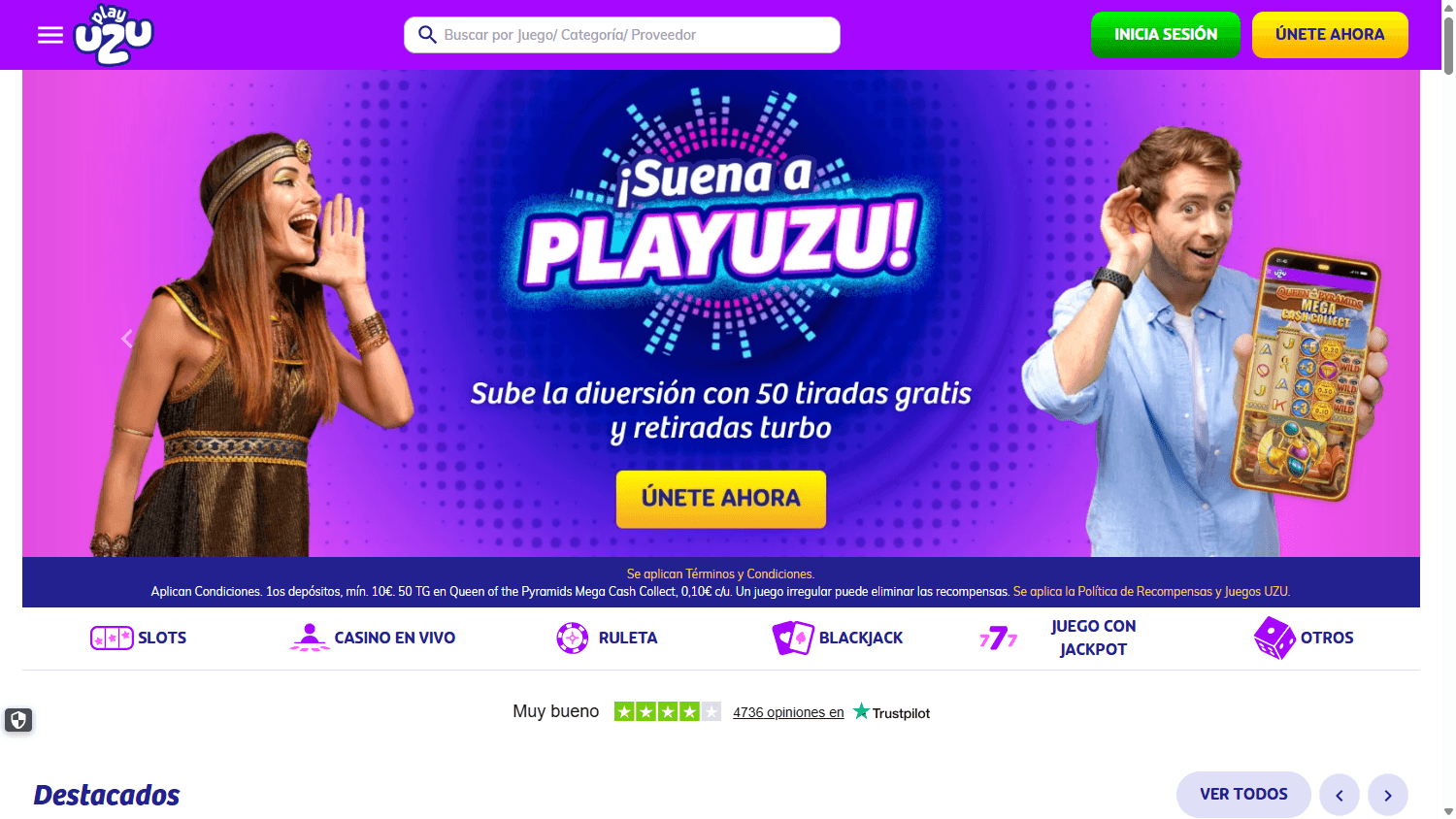 playuzu_casino_es_homepage_desktop