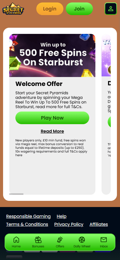 secret_pyramids_casino_promotions_mobile