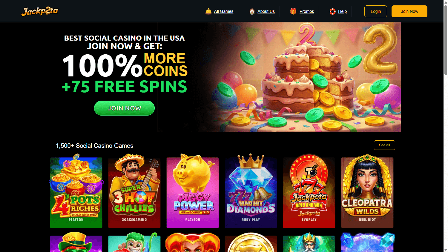 jackpota_casino_homepage_desktop