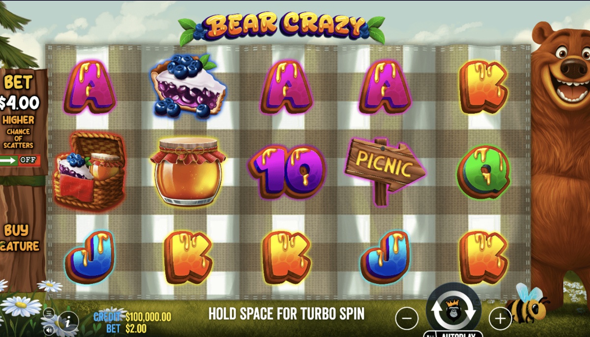 Pragmatic Play tries to strike a cute tone with Bear Crazy