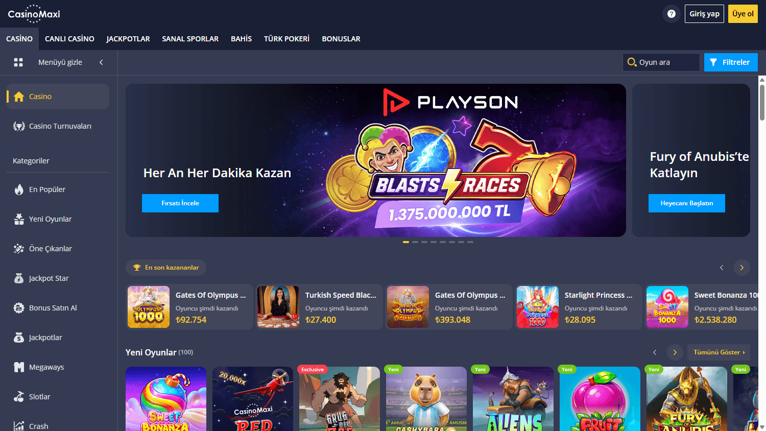 casinomaxi_homepage_desktop
