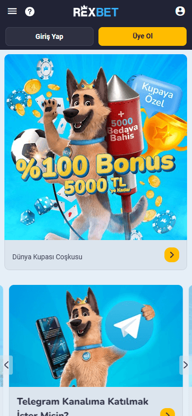 rexbet_casino_homepage_mobile