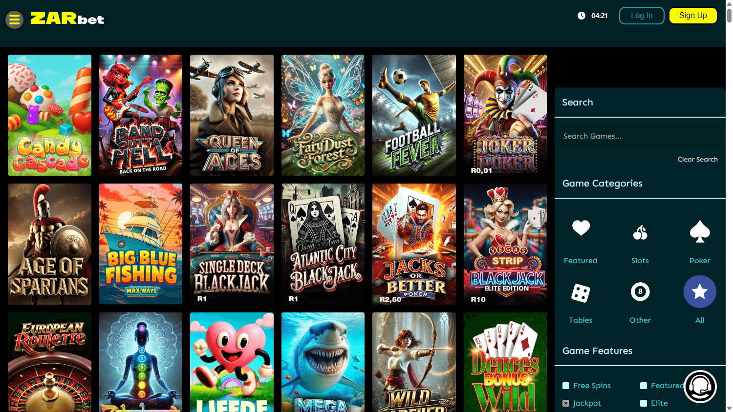 ZARbet_Casino_game_gallery_desktop