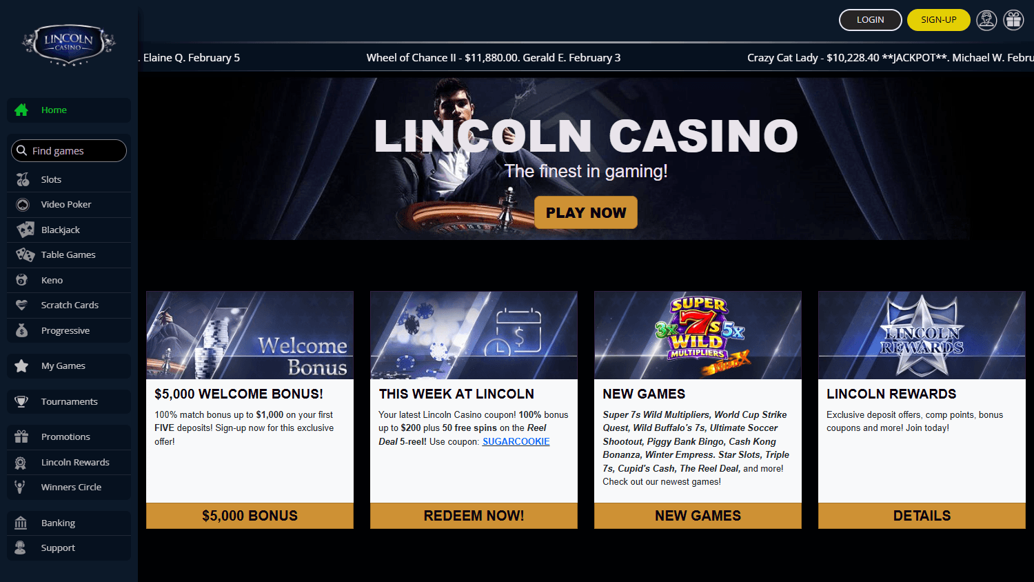 Lincoln_Casino_homepage_desktop