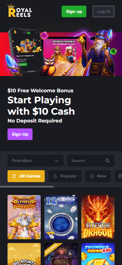 Royal_Reels_Casino_homepage_mobile