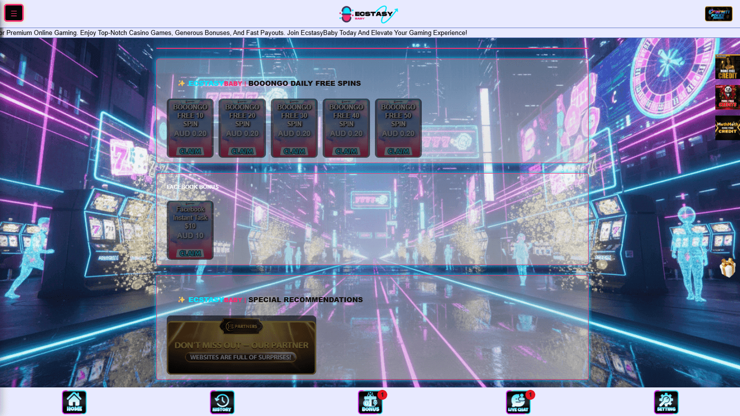 Ecstasy_Baby_Casino_promotions_desktop