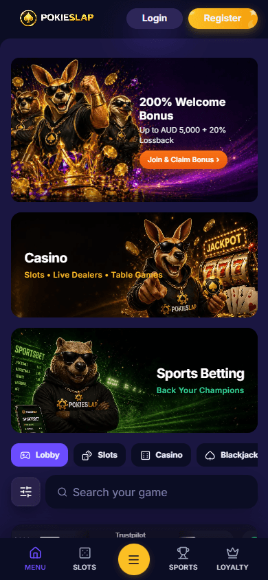 PokieSlap_Casino_homepage_mobile
