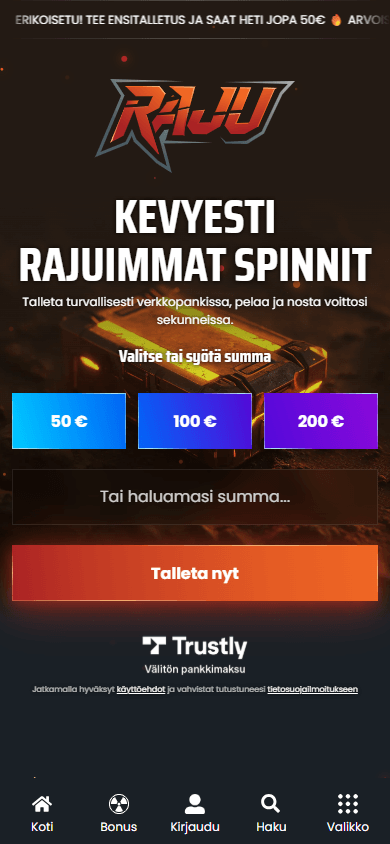 Raju_Casino_homepage_mobile