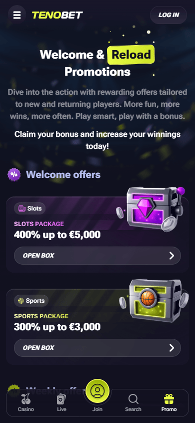 TenoBet_Casino_promotions_mobile