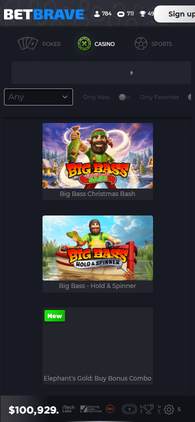 Bet-brave_Casino_game_gallery_mobile