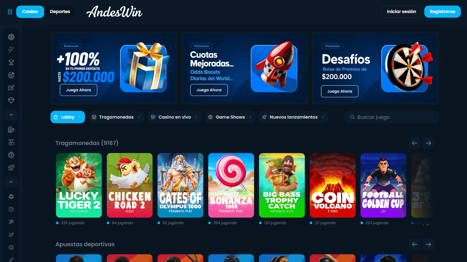 AndesWin_Casino_homepage_desktop