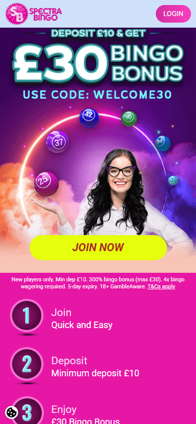 Spectra_Bingo_Casino_homepage_mobile