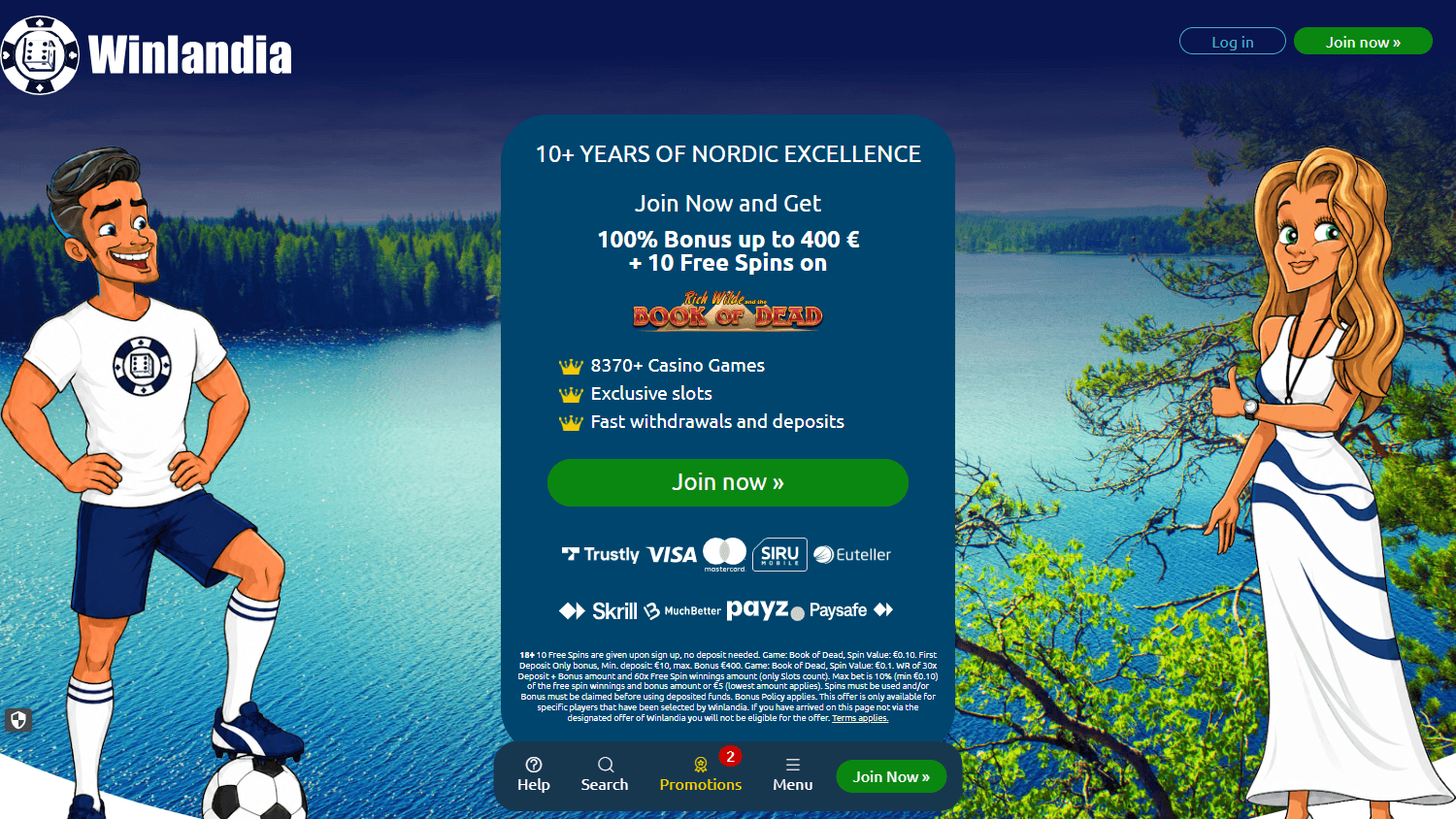 Winlandia_Casino_homepage_desktop