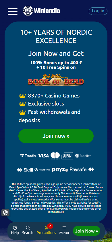 Winlandia_Casino_homepage_mobile