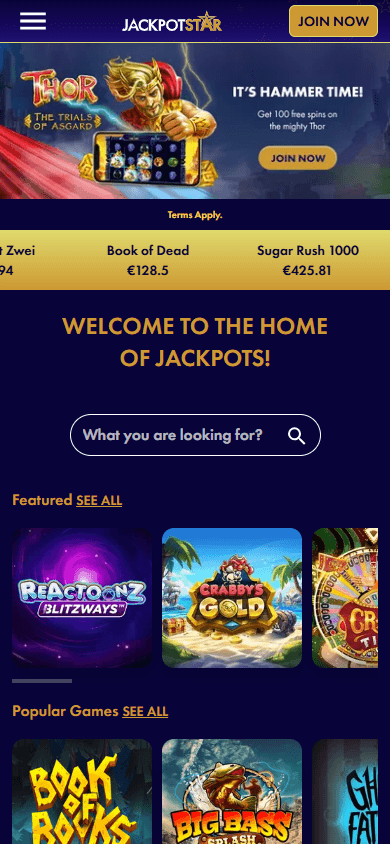 JackpotStar_Casino_homepage_mobile