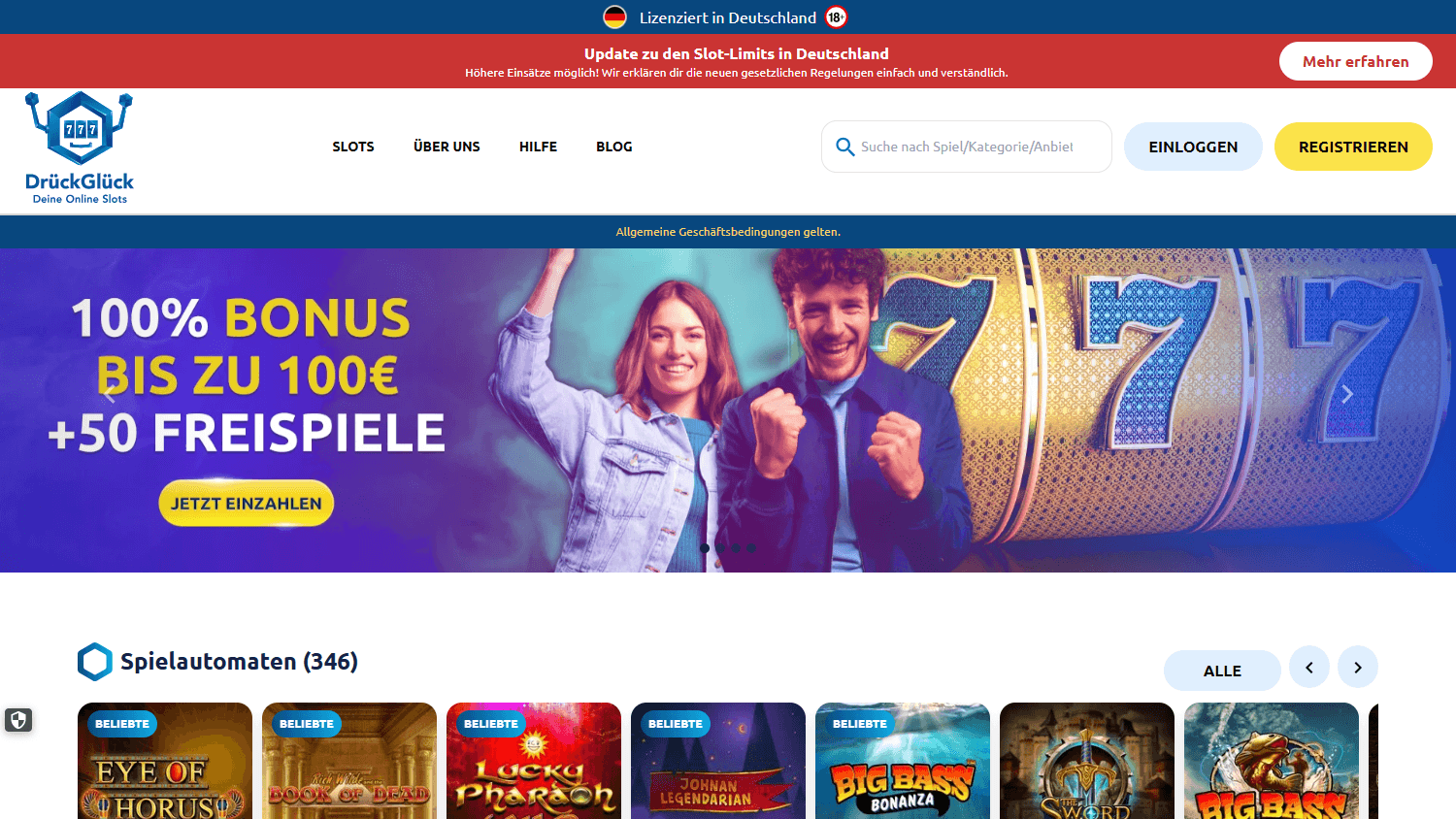 DrückGlück_Casino_DE_homepage_desktop