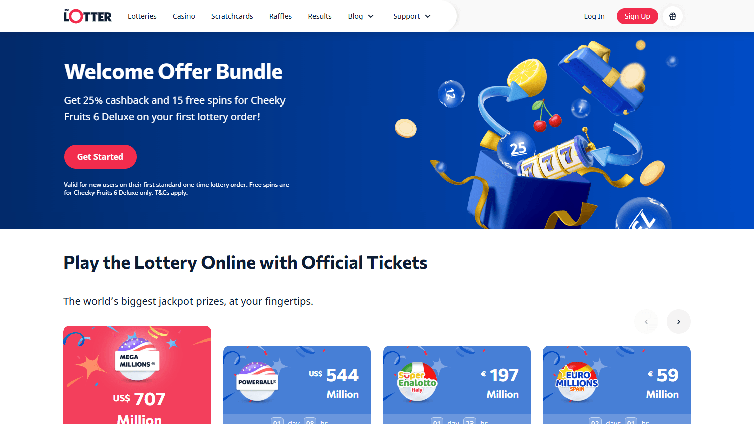 The_Lotter_Casino_homepage_desktop