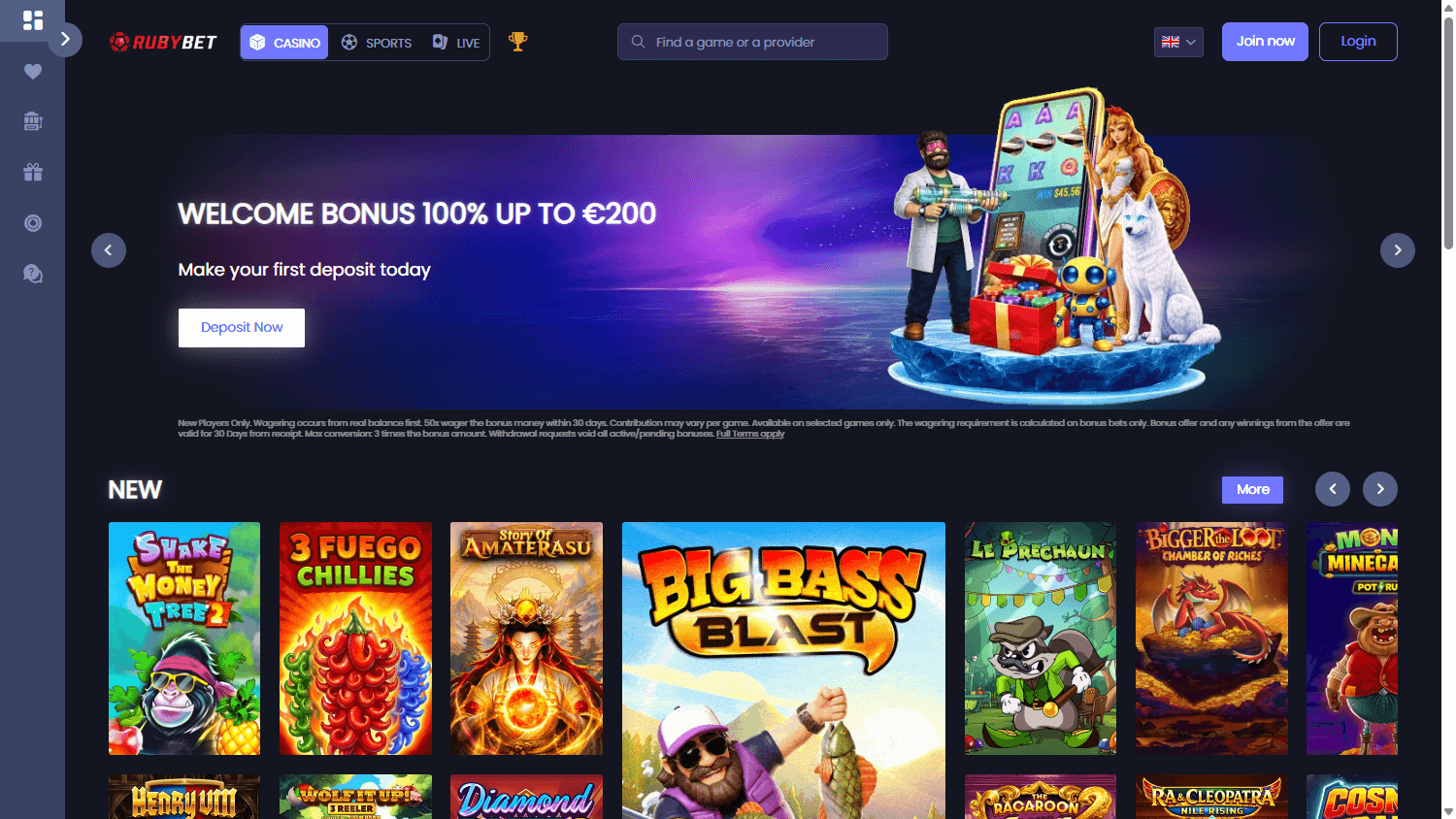 Ruby_Bet_Casino_homepage_desktop