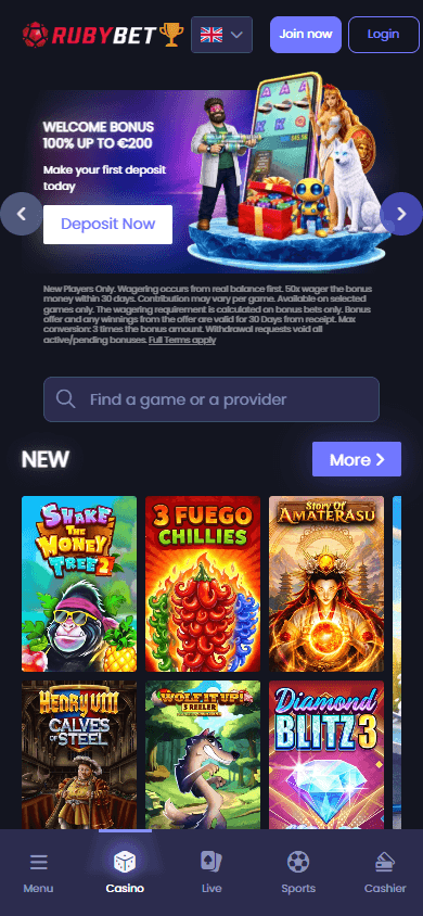 Ruby_Bet_Casino_homepage_mobile