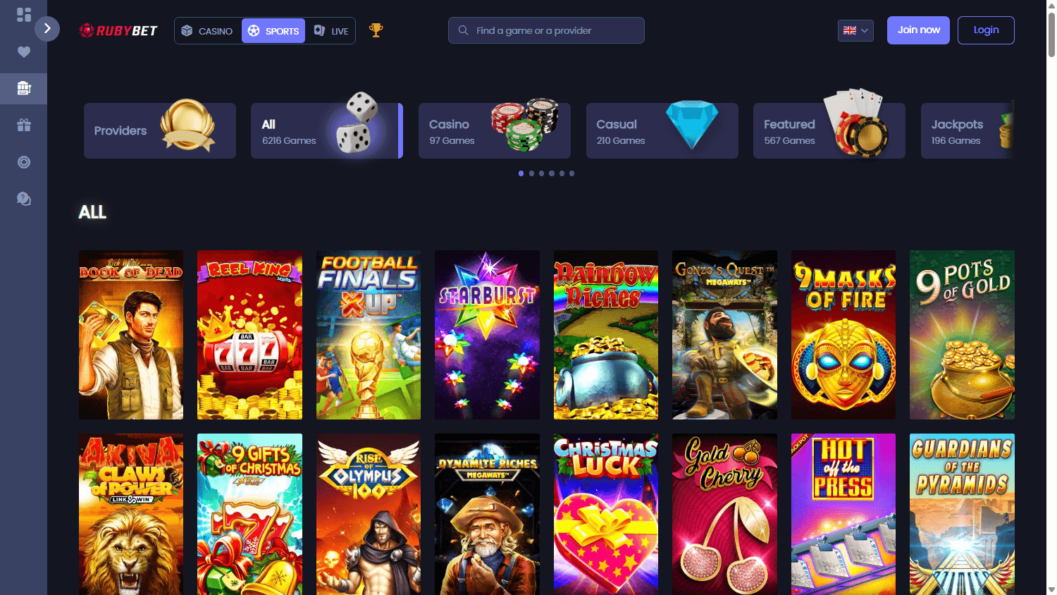 Ruby_Bet_Casino_game_gallery_desktop