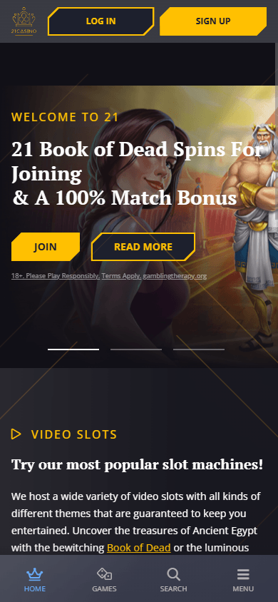 21_casino_homepage_mobile