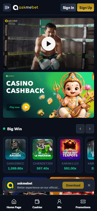 askmebet_casino_homepage_mobile