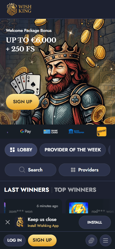 wishking_casino_homepage_mobile