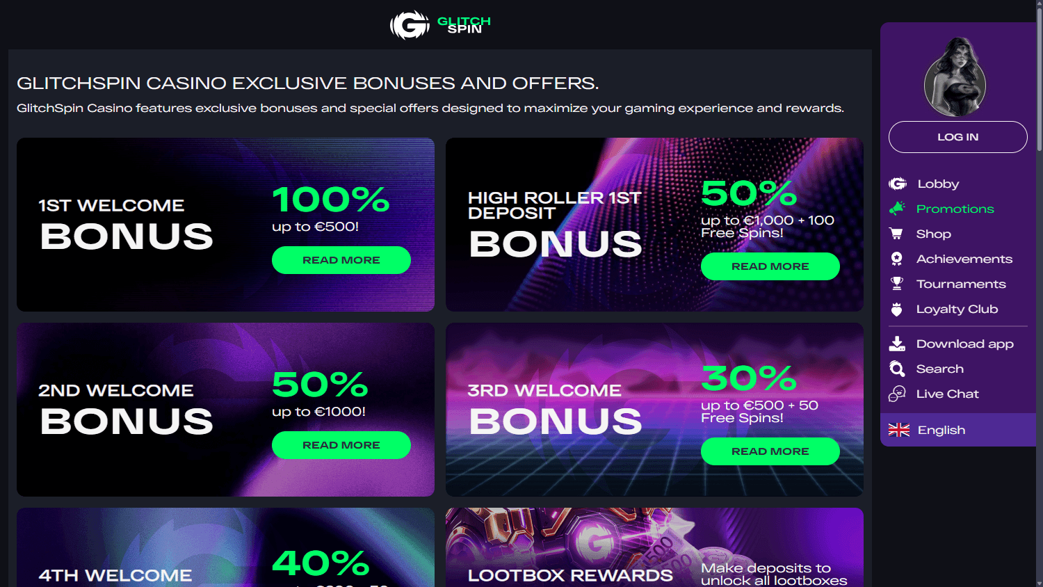 glitchspin_casino_promotions_desktop