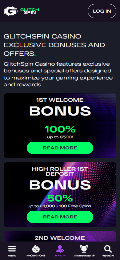 glitchspin_casino_promotions_mobile