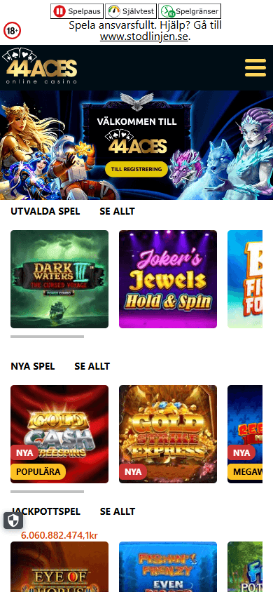 44Aces_Casino_SE_homepage_mobile