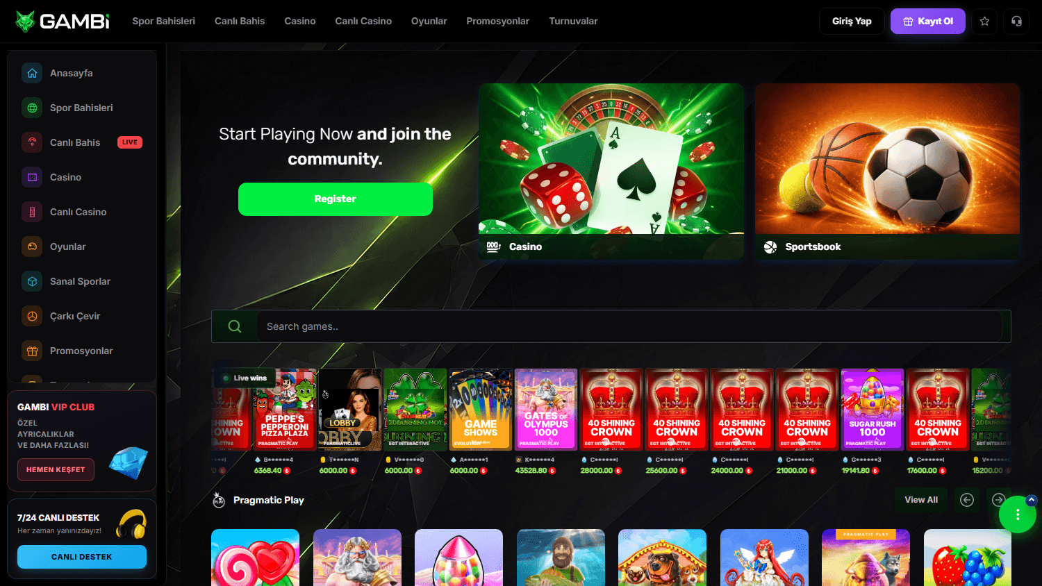 Gambi_Casino_homepage_desktop