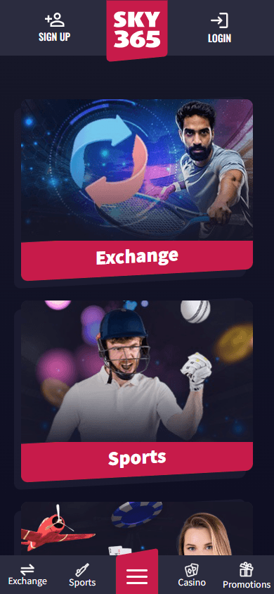 Sky365_Casino_homepage_mobile