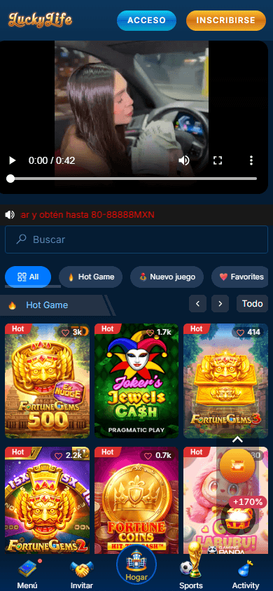 LuckyLife_Casino_MX_homepage_mobile