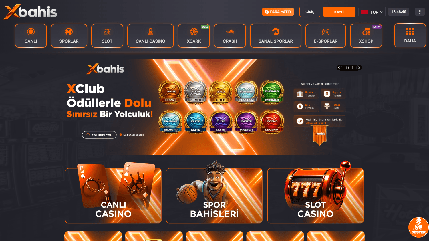 Xbahis_Casino_homepage_desktop