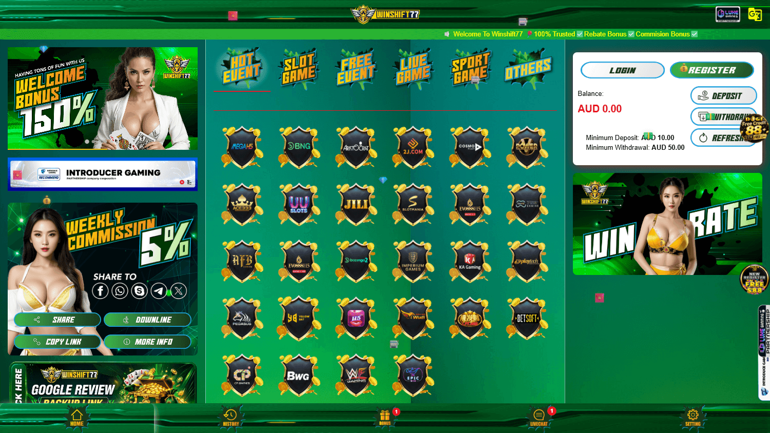 Winshift77_Casino_homepage_desktop