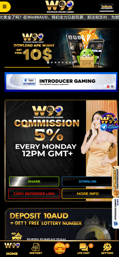 Win99AUD_Casino_homepage_mobile