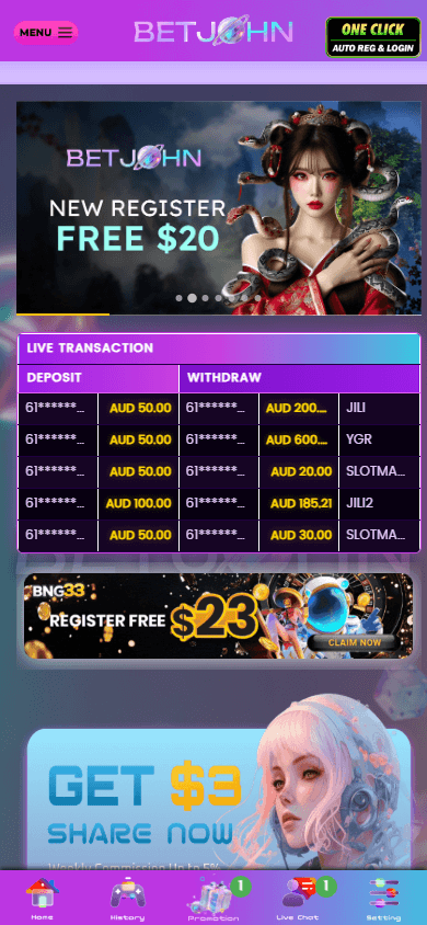 BetJohn_Casino_homepage_mobile