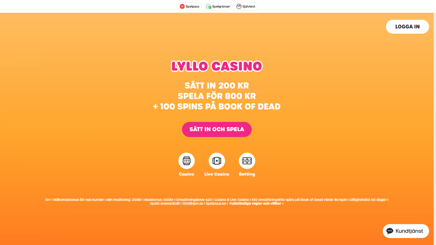 lyllo_casino_homepage_desktop