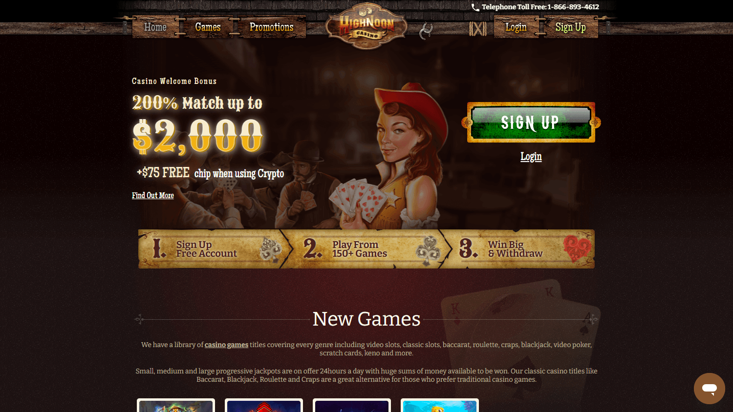 High_Noon_Casino_homepage_desktop