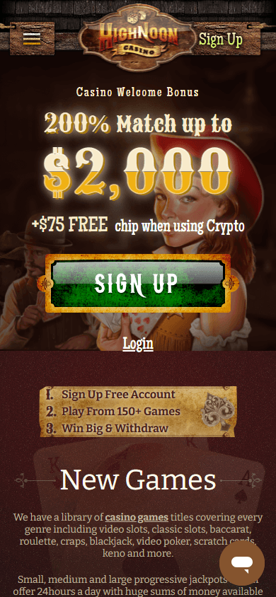 High_Noon_Casino_homepage_mobile