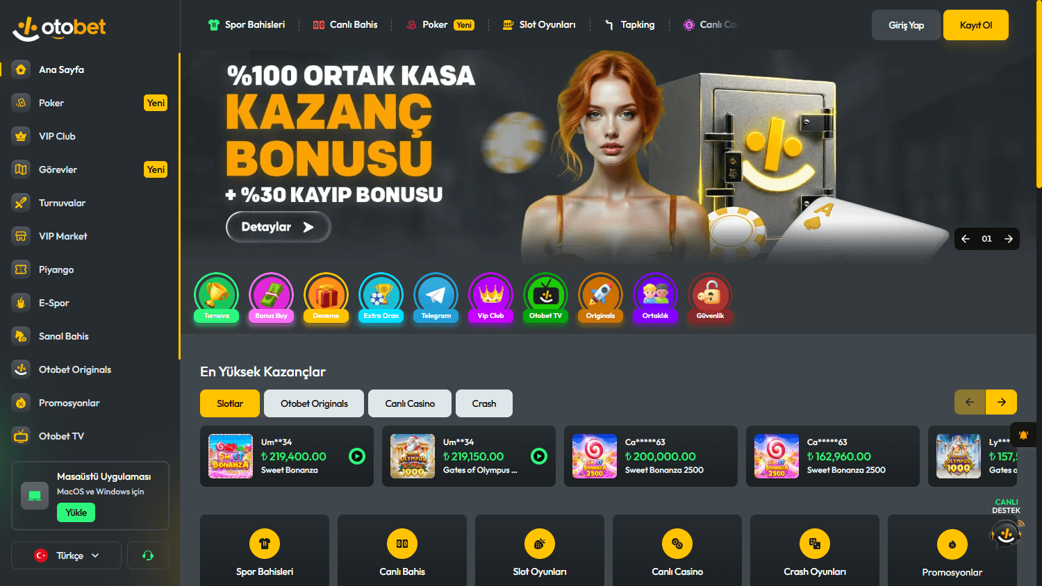 otobet_casino_homepage_desktop