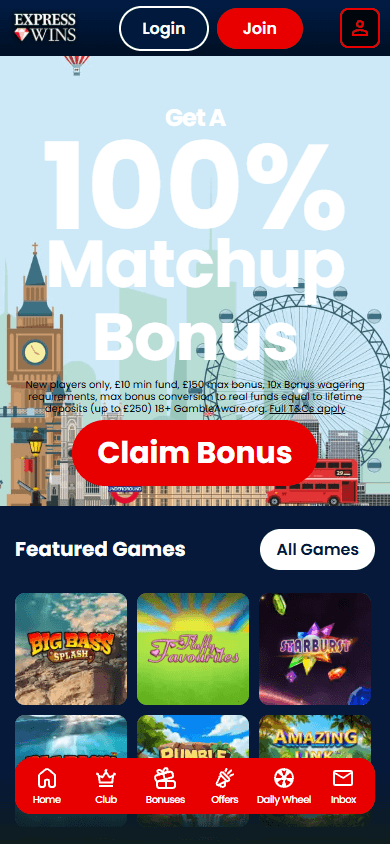 express_wins_casino_homepage_mobile
