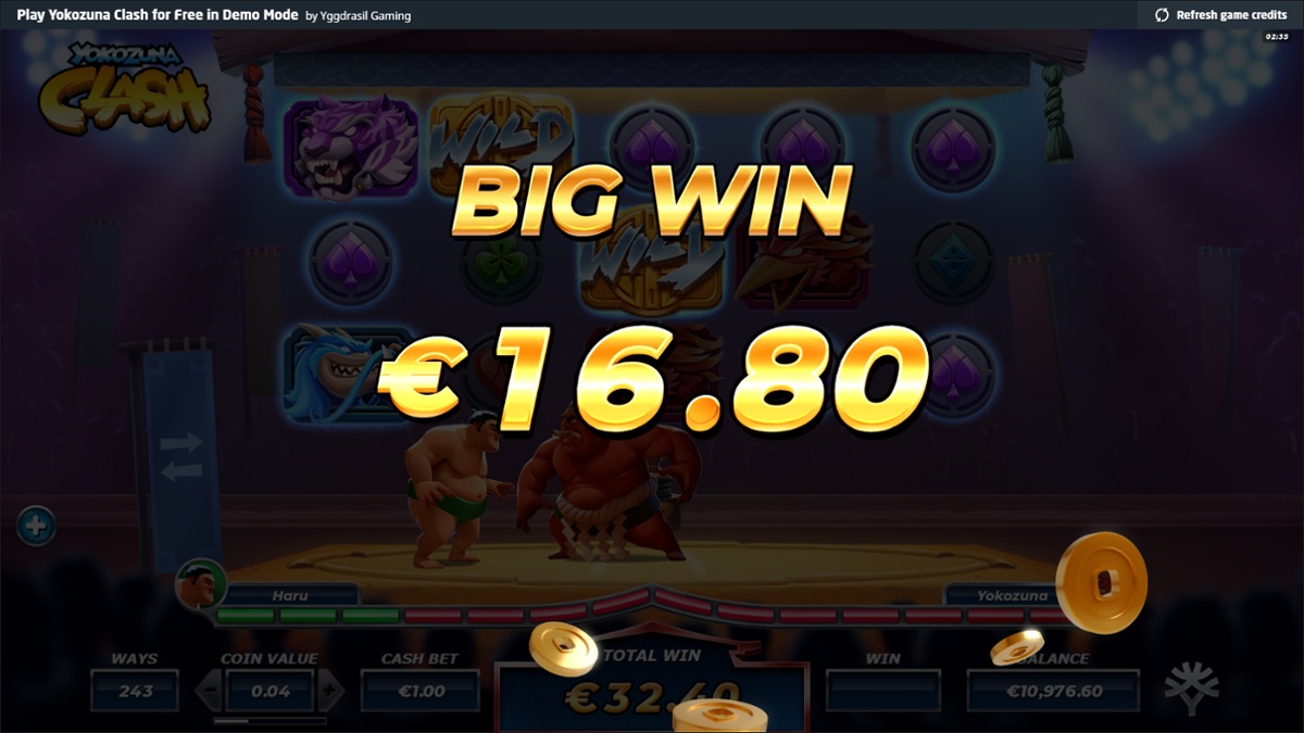 Yokozuna Clash slot big win
