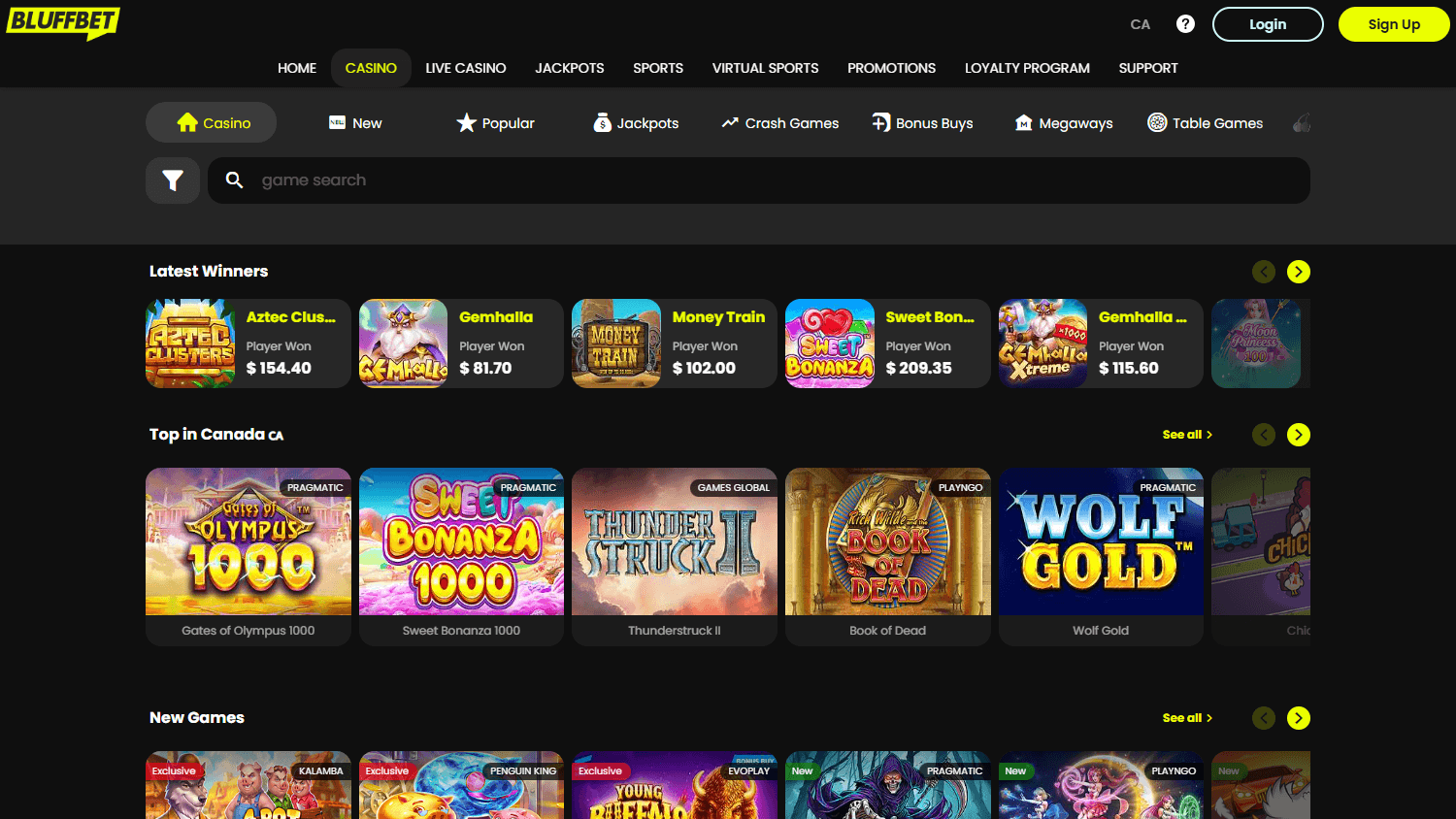 Bluffbet_Casino_game_gallery_desktop