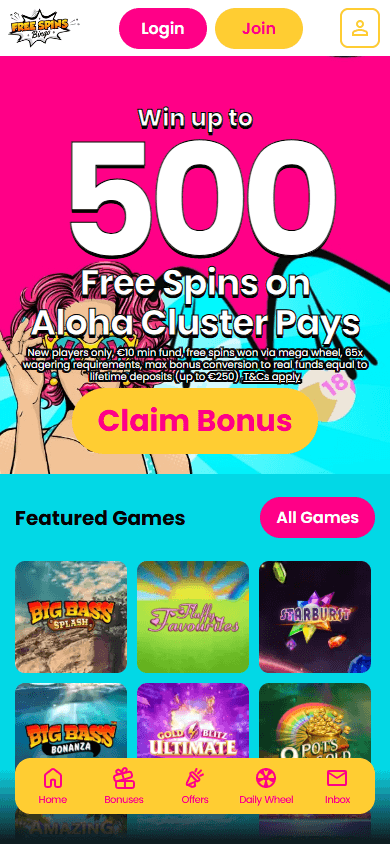 FreeSpinsBingo_Casino_IE_homepage_mobile