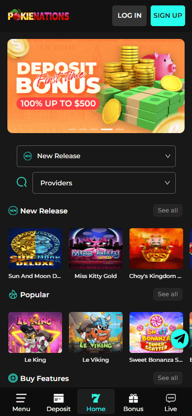 Pokienations_Casino_homepage_mobile